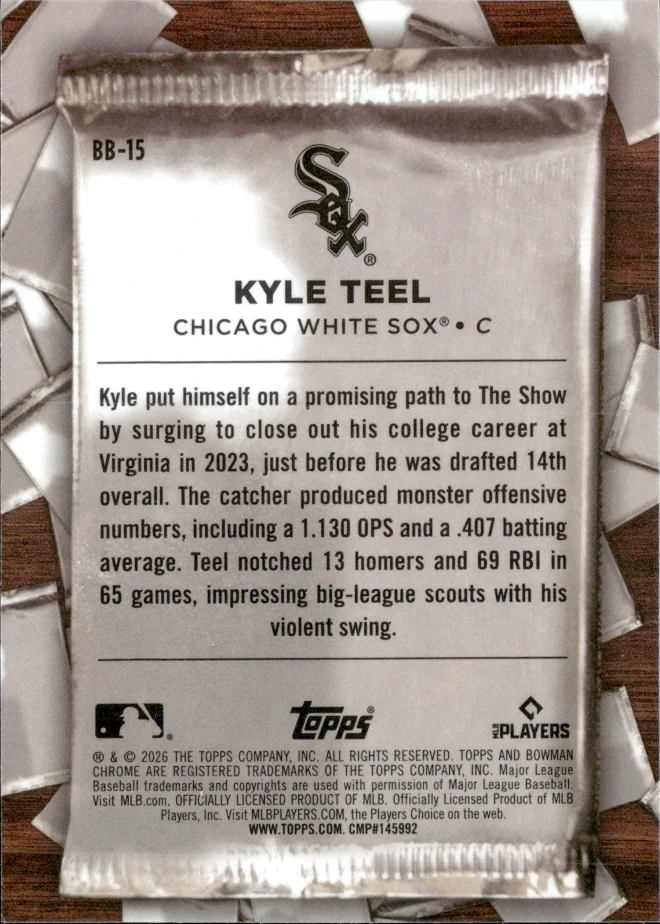 Kyle Teel card back