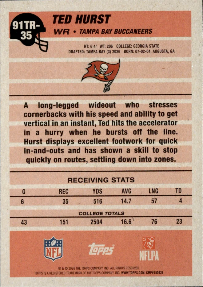 Ted Hurst card back