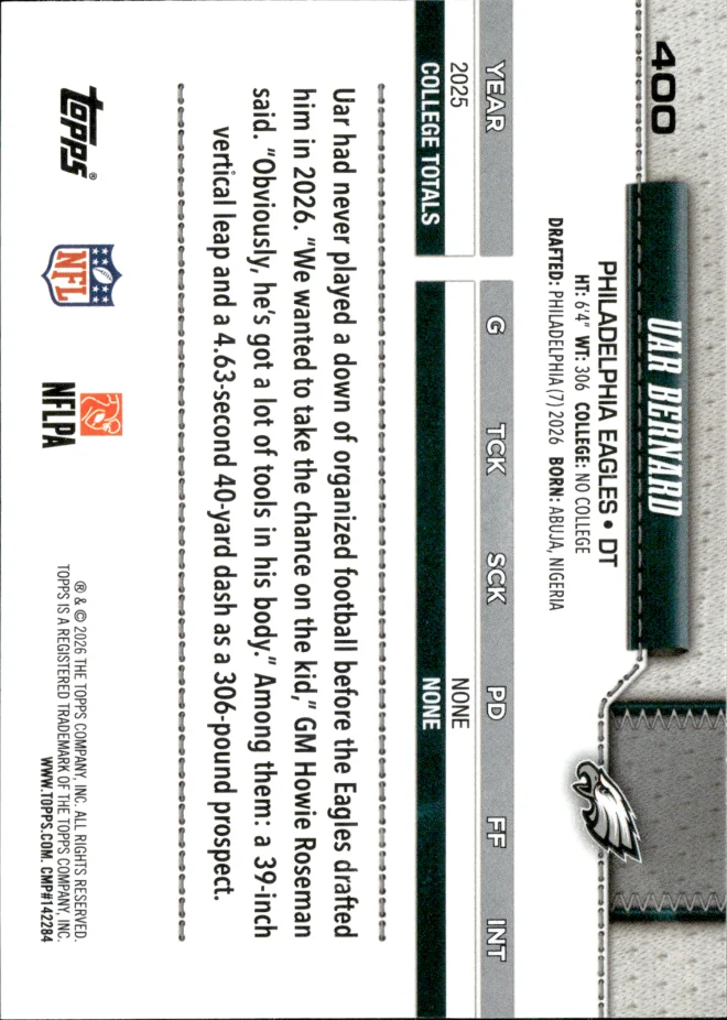 Uar Bernard card back
