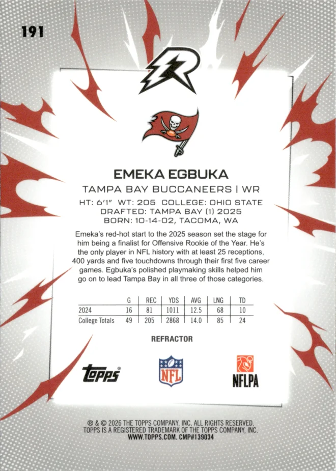 Emeka Egbuka card back