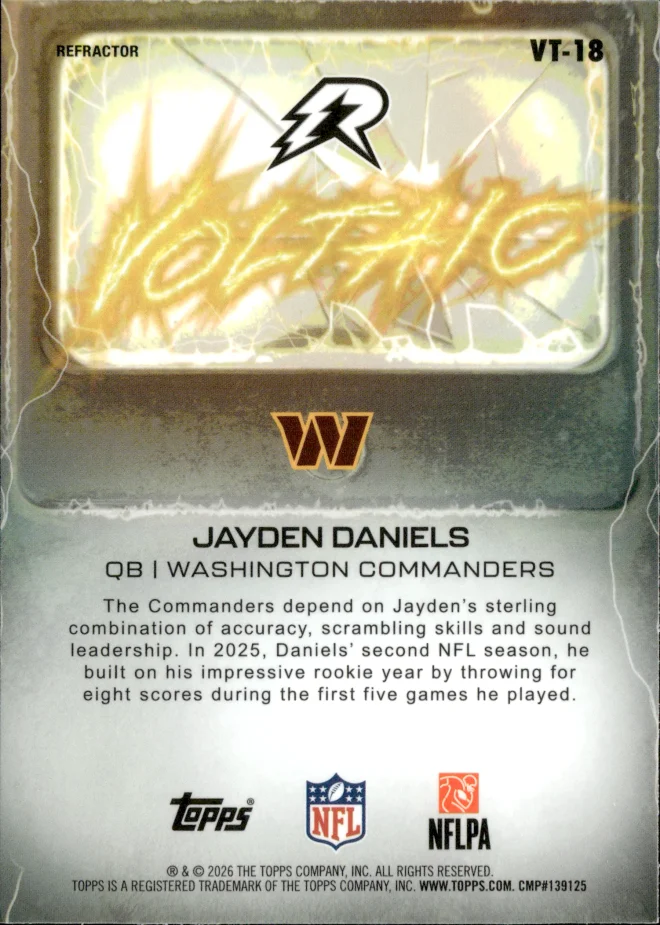 Jayden Daniels card back