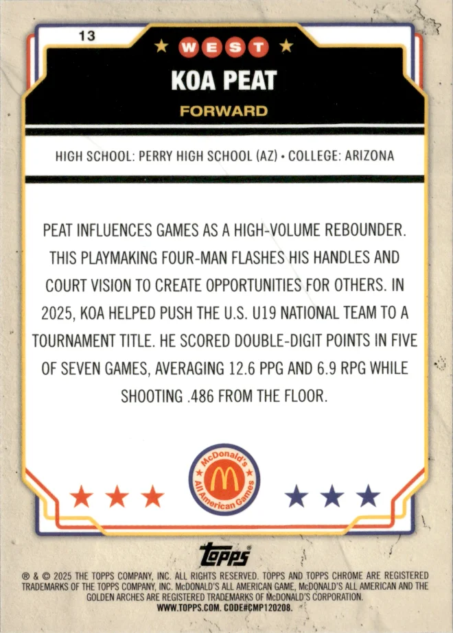 Koa Peat card back
