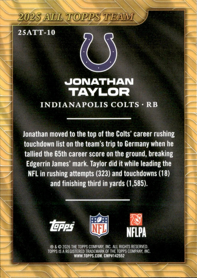 Jonathan Taylor card back