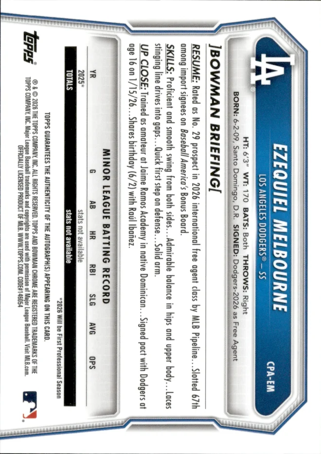 Ezequiel Melbourne card back