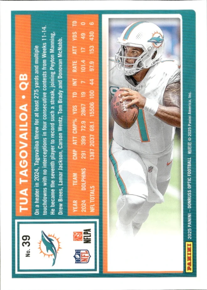 Tua Tagovailoa card back