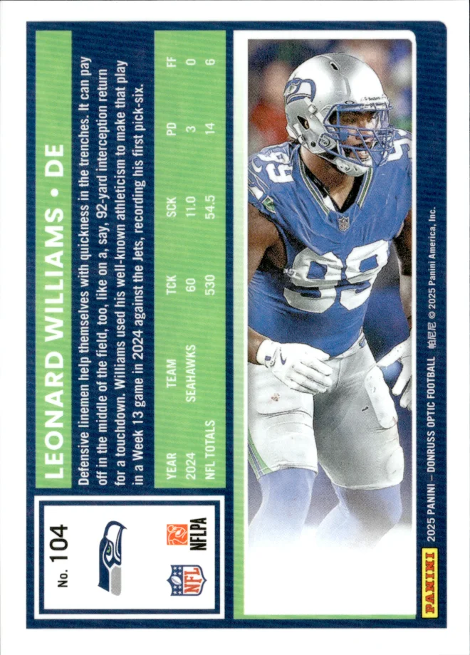 Leonard Williams card back