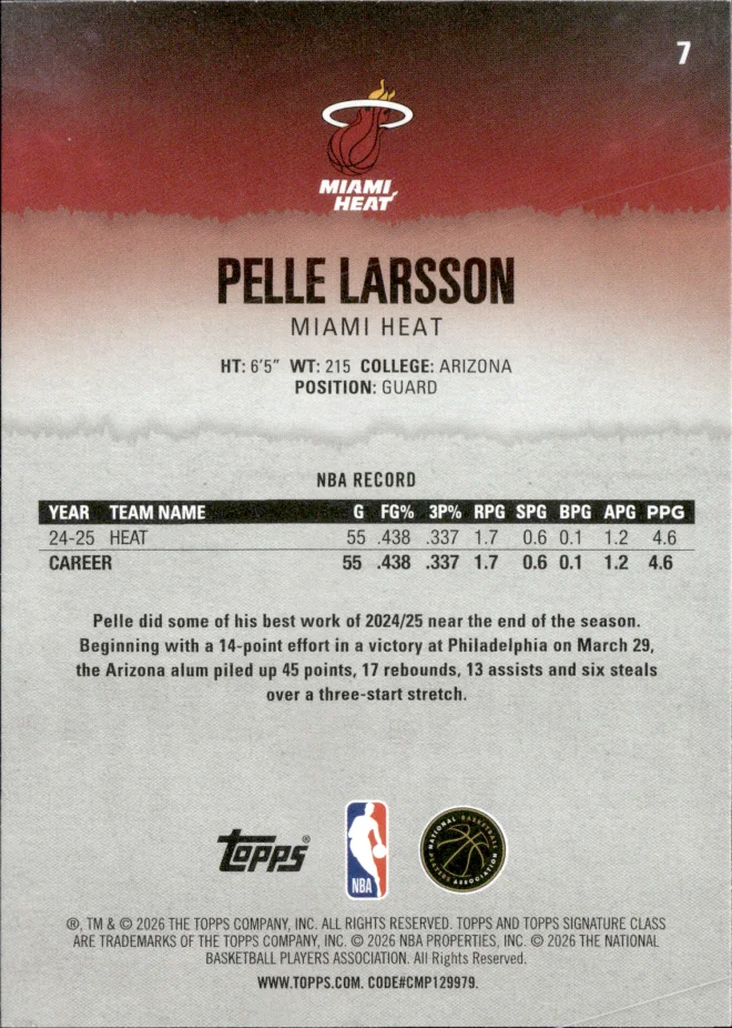 Pelle Larsson card back