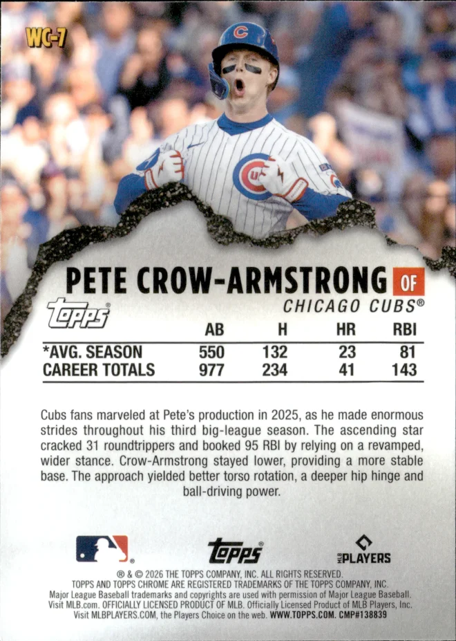Pete Crow-Armstrong card back