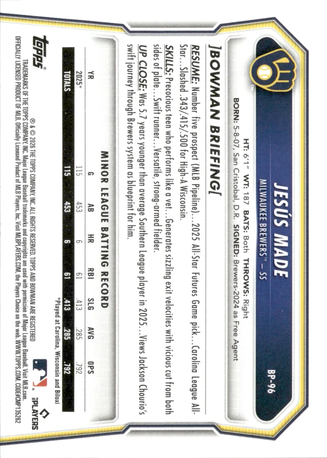 Jesús Made card back