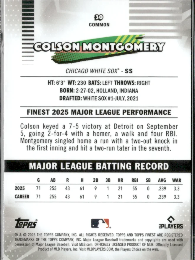 Colson Montgomery card back