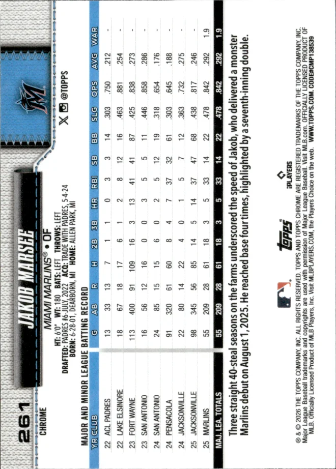 Jakob Marsee card back