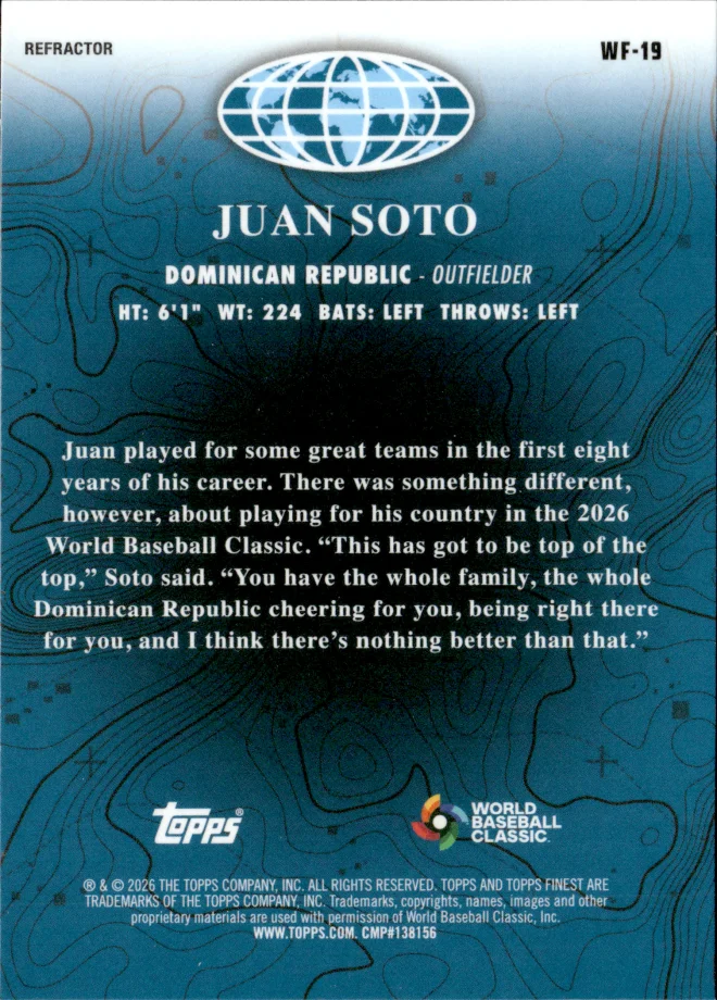 Juan Soto card back