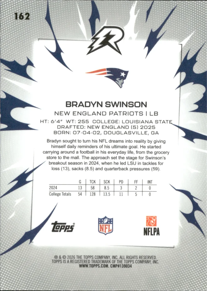 Bradyn Swinson card back