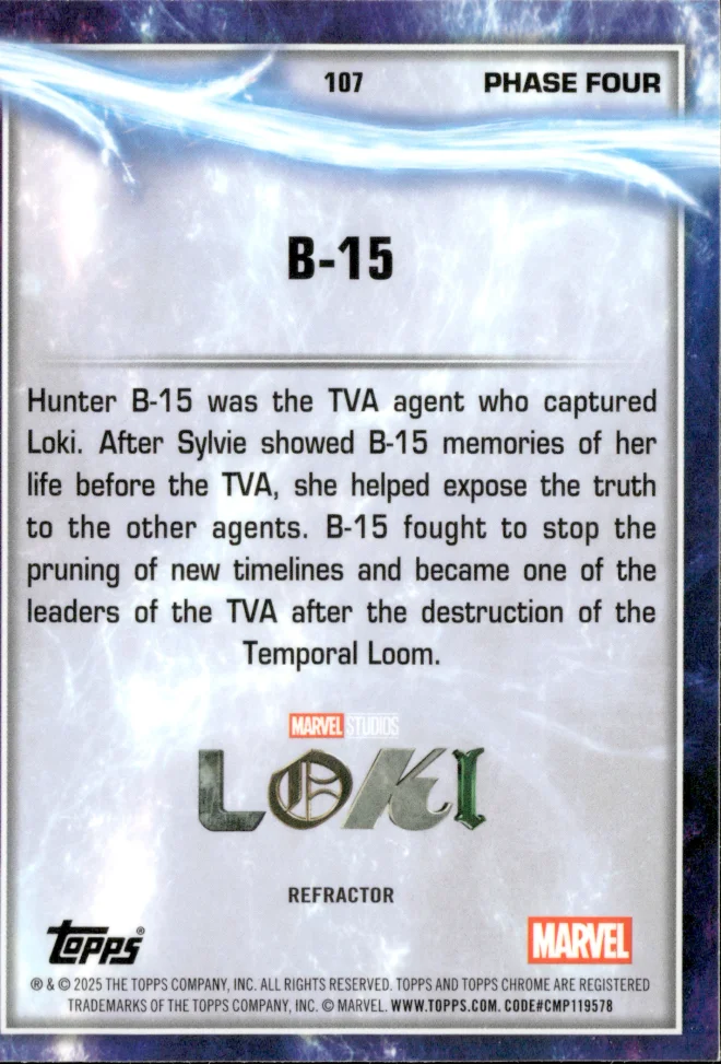 B-15 card back