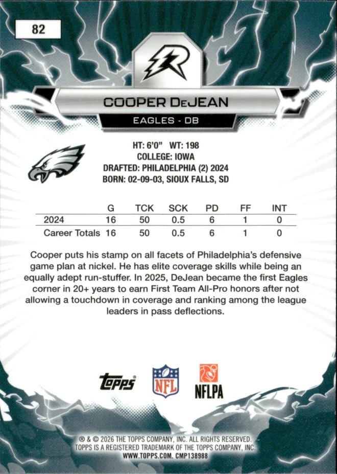 Cooper DeJean card back