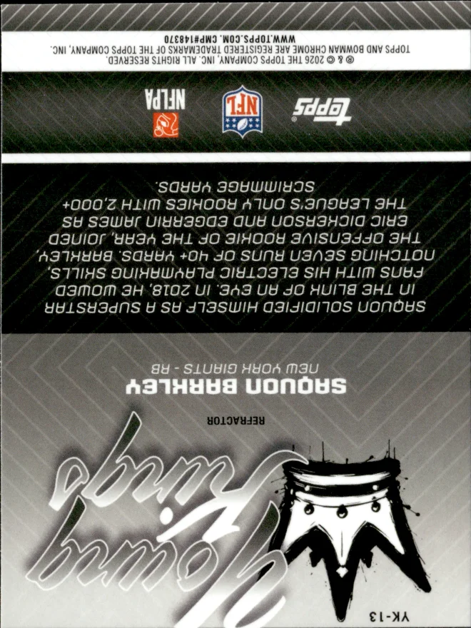 Saquon Barkley card back