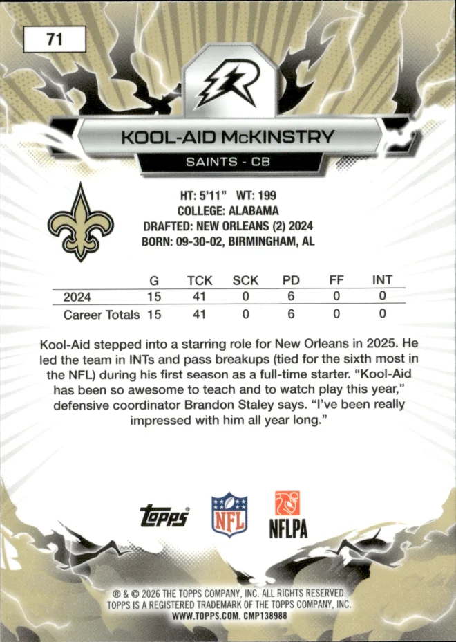 Kool-Aid McKinstry card back