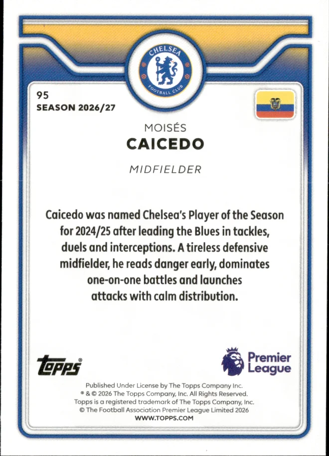 Moisés Caicedo card back