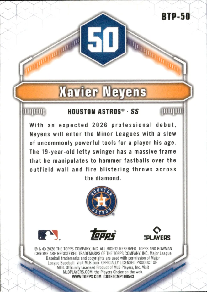 Xavier Neyens card back