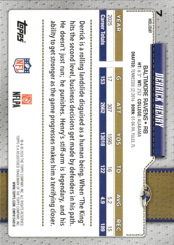Derrick Henry card back