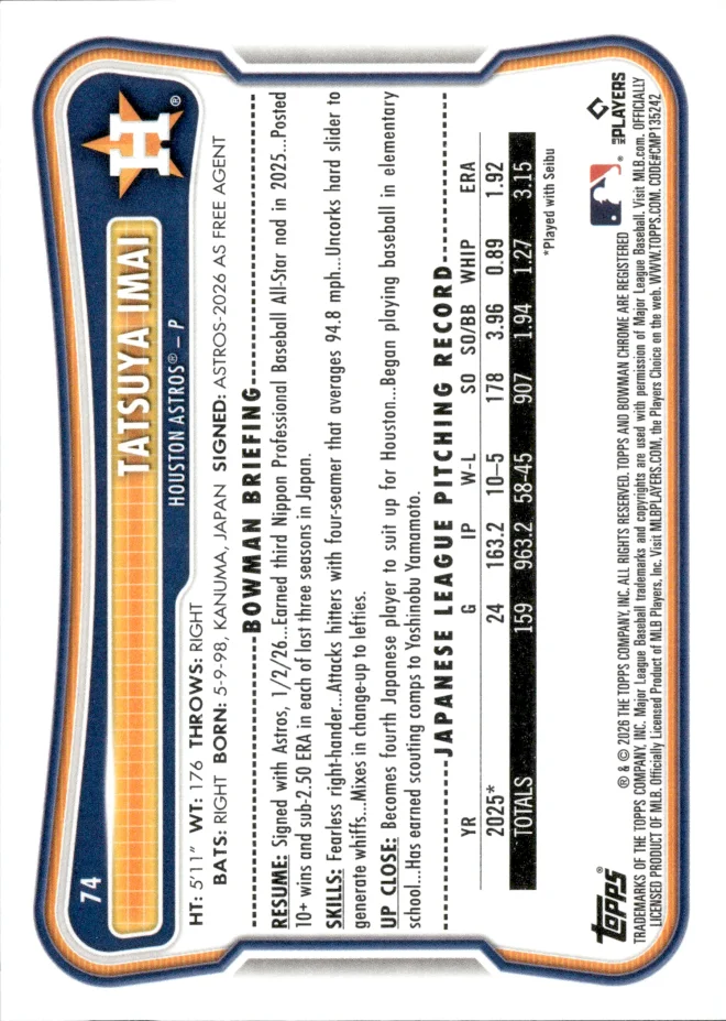 Tatsuya Imai card back