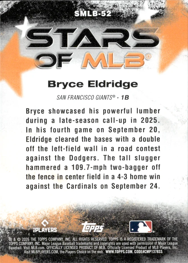 Bryce Eldridge card back