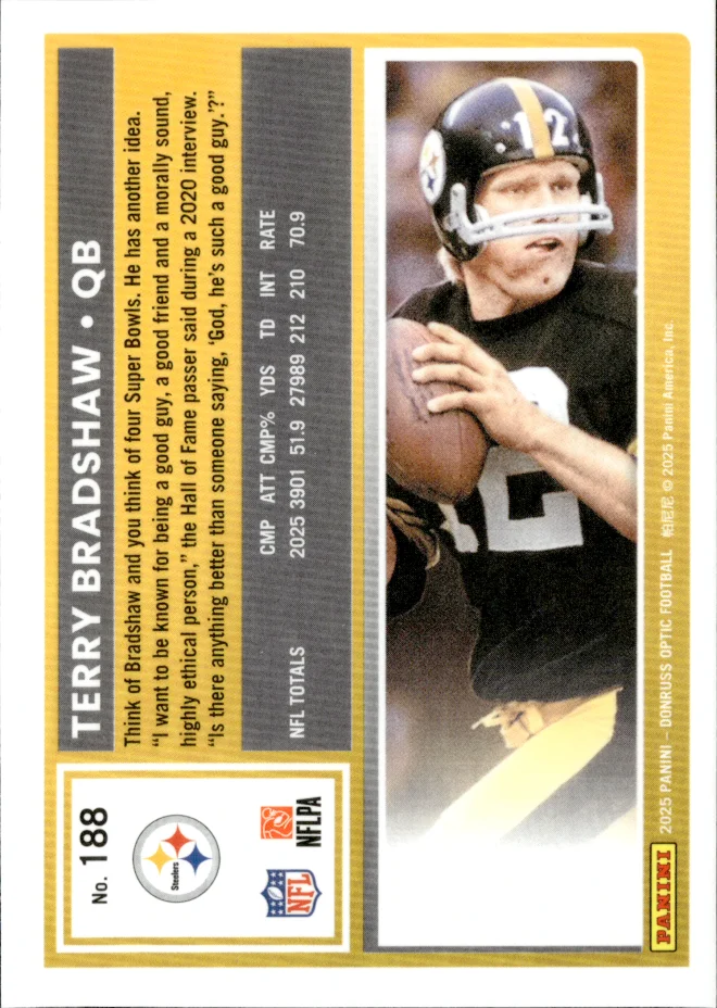 Terry Bradshaw card back