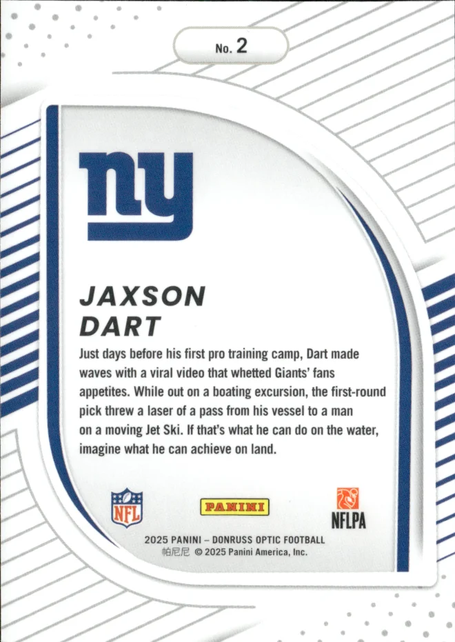 Jaxson Dart card back
