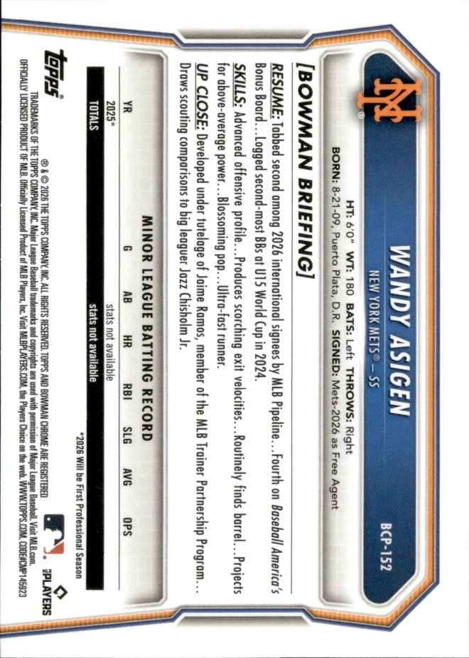 Wandy Asigen card back