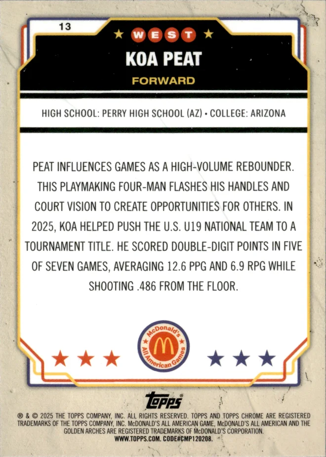 Koa Peat card back