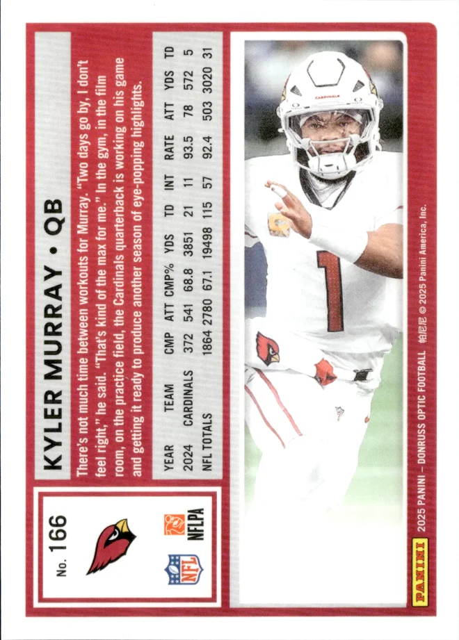 Kyler Murray card back