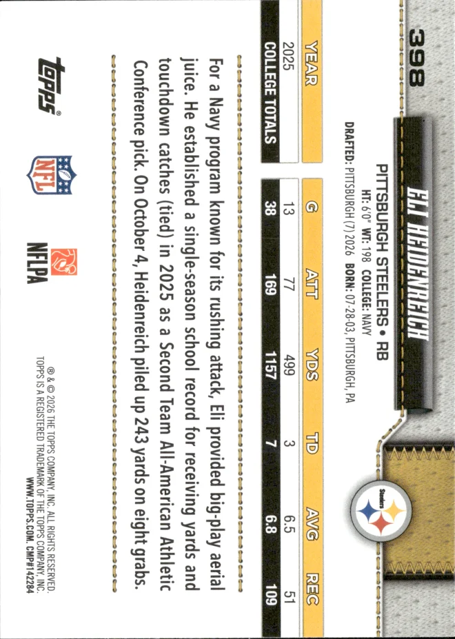 Eli Heidenreich card back