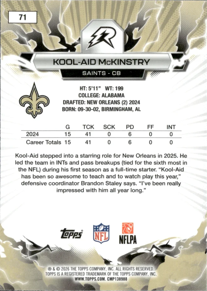 Kool-Aid McKinstry card back