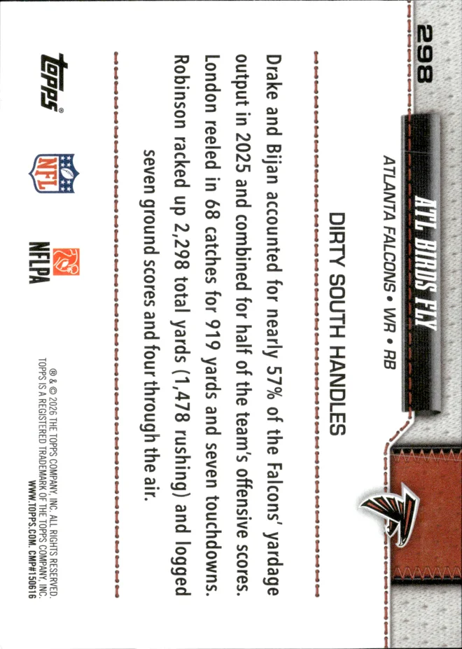 Drake London / Bijan Robinson card back