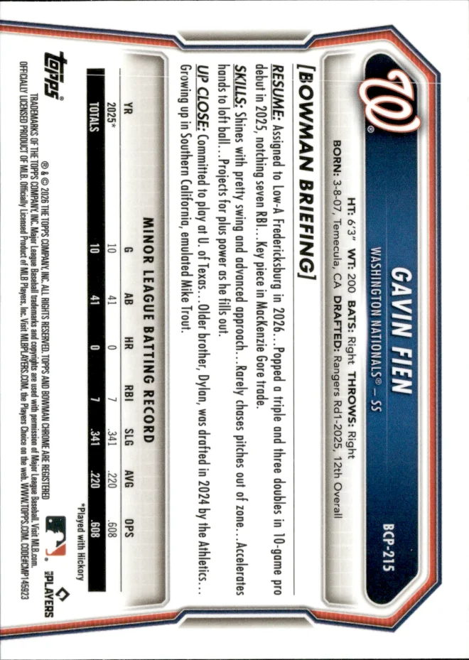 Gavin Fien card back