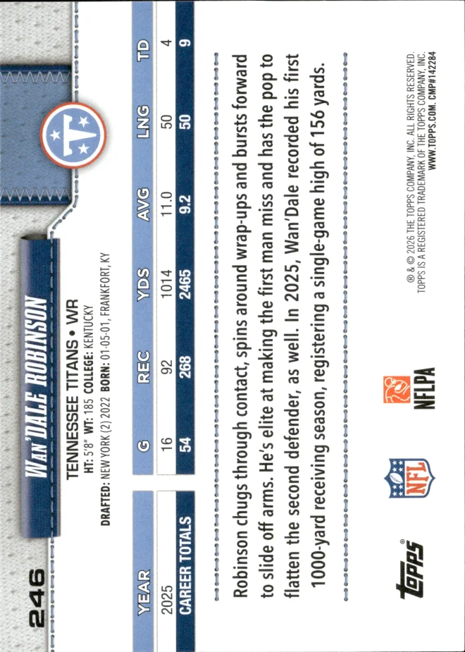 Wan'Dale Robinson card back