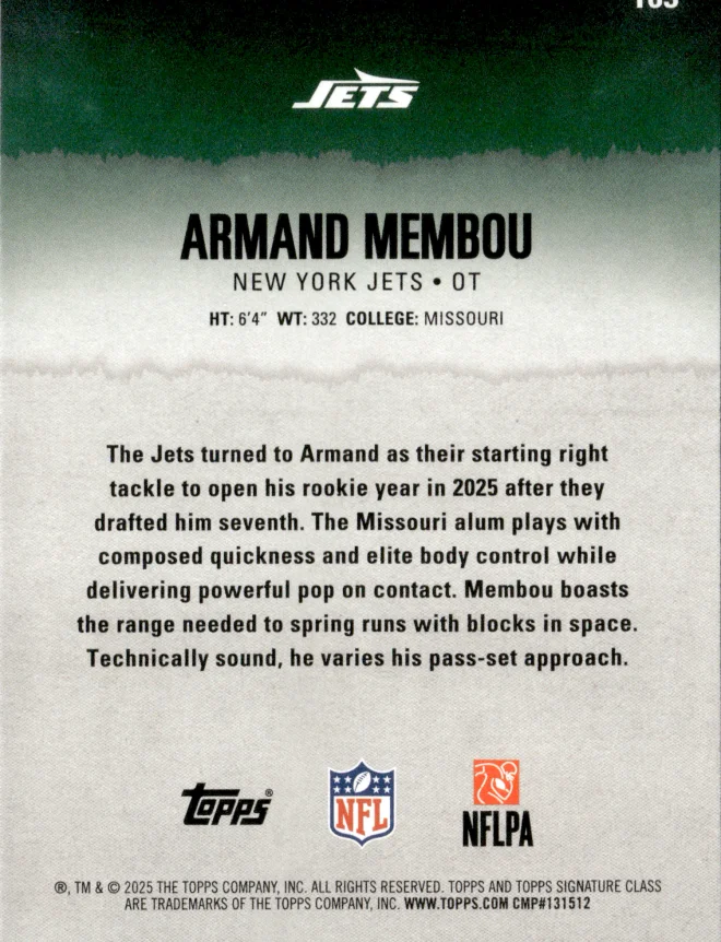 Armand Membou card back