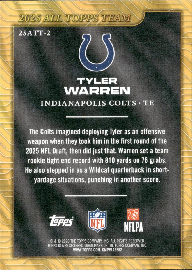 Tyler Warren card back