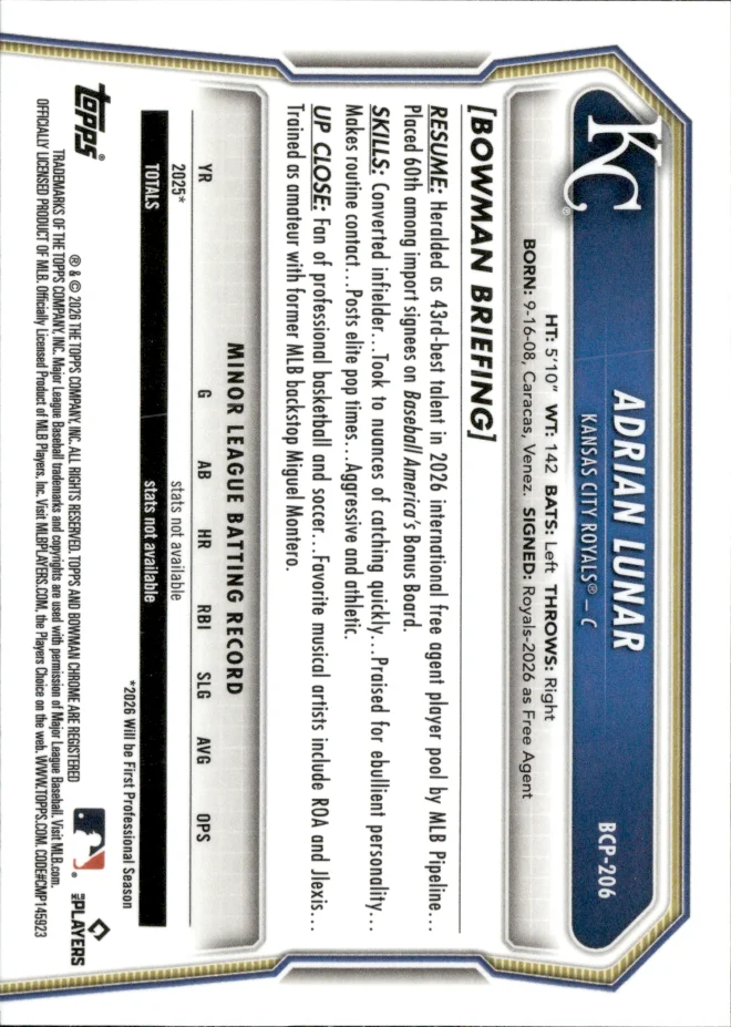 Adrian Lunar card back