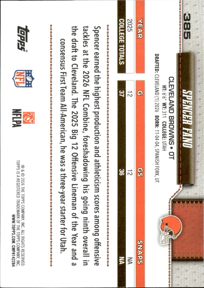 Spencer Fano card back