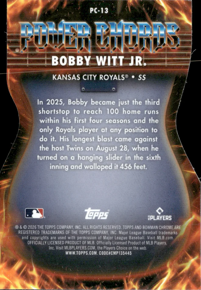 Bobby Witt Jr. card back