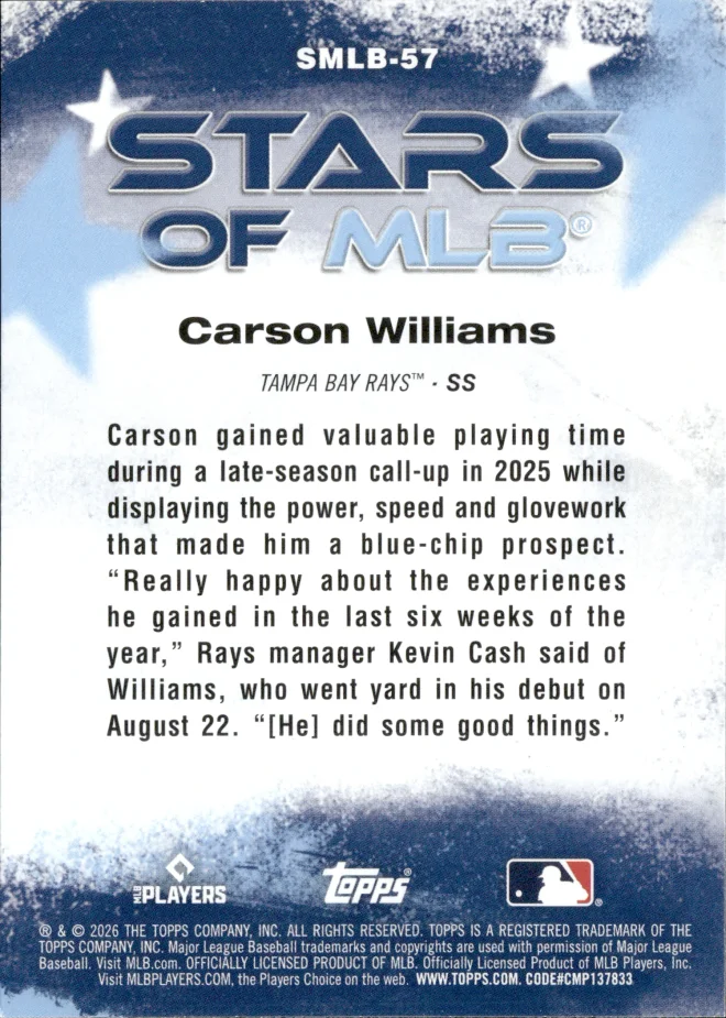 Carson Williams card back