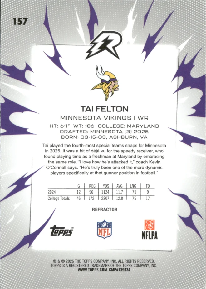 Tai Felton card back