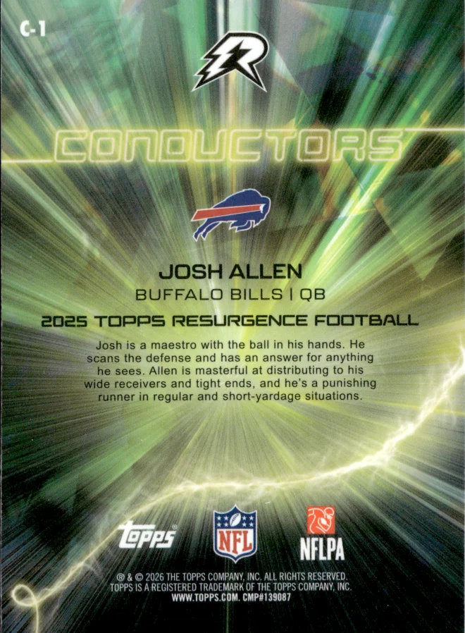 Josh Allen card back