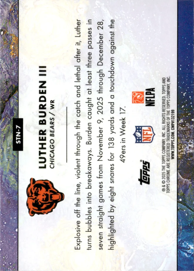 Luther Burden III card back
