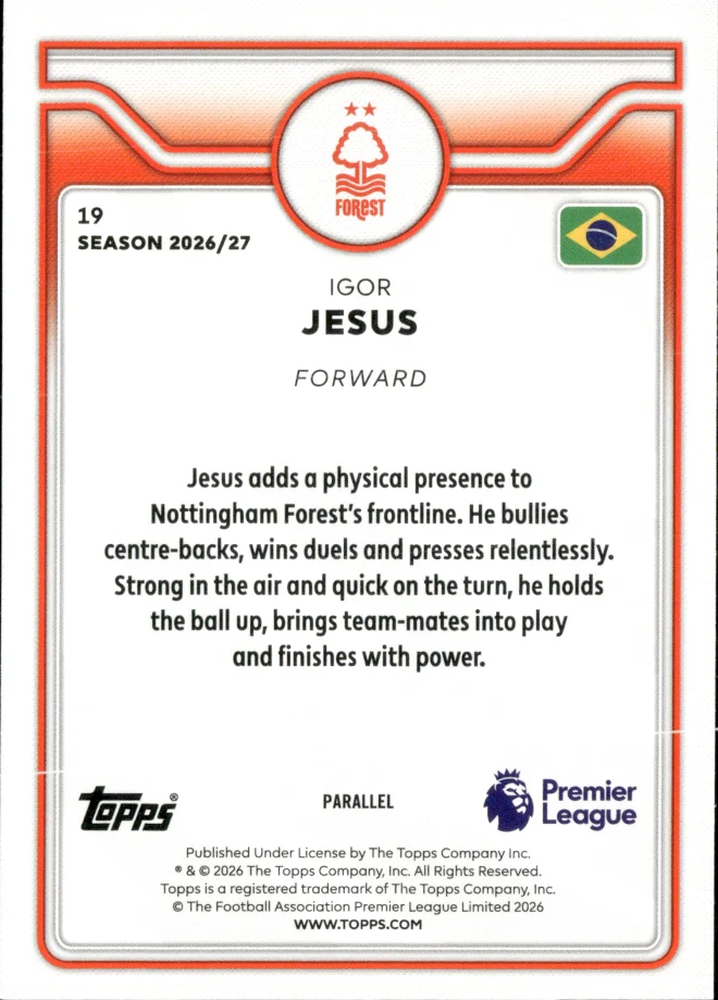 Igor Jesus card back