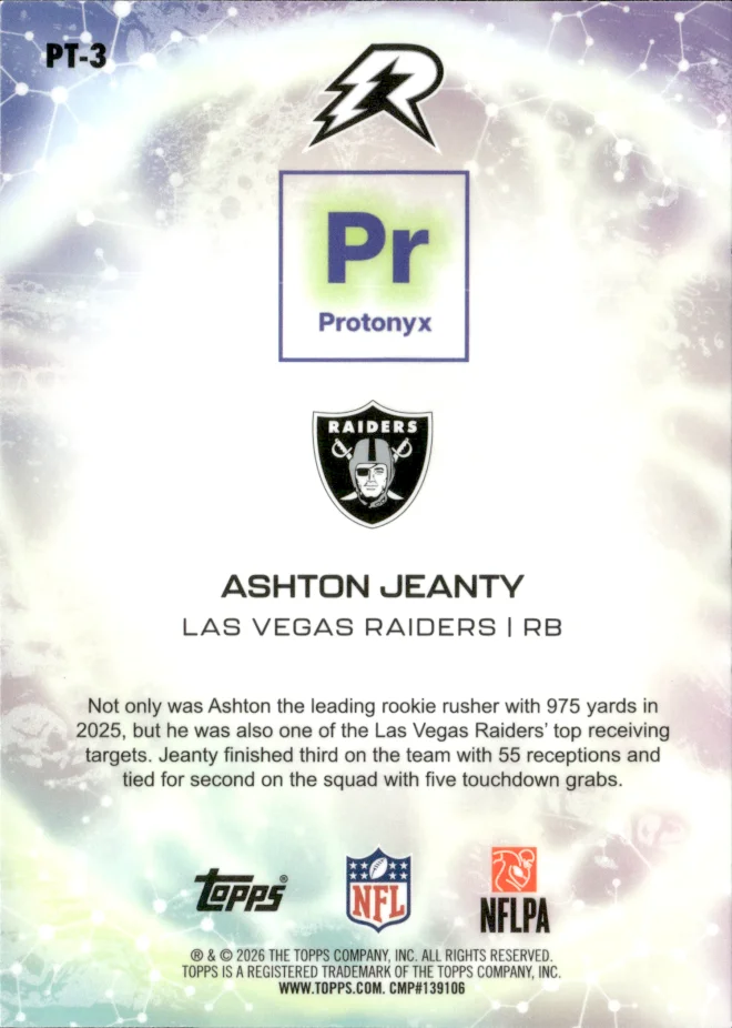 Ashton Jeanty card back