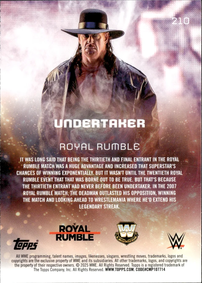 Undertaker card back