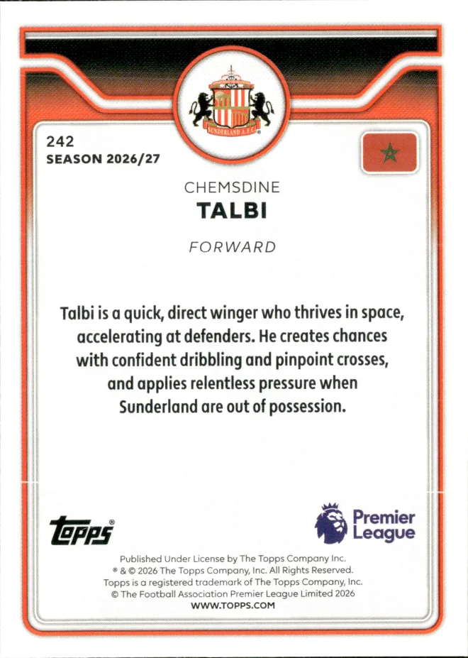 Chemsdine Talbi card back