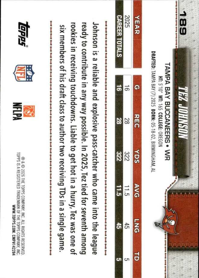 Tez Johnson card back